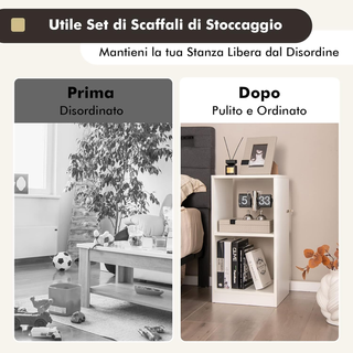 Set di Librerie a 2 Pezzi, Libreria in Legno a 2 L