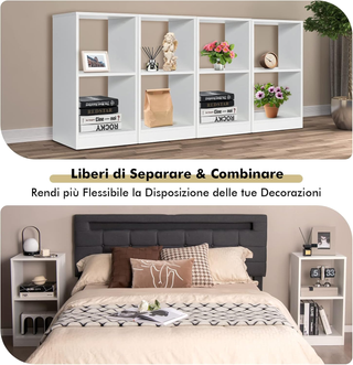 Set di Librerie a 2 Pezzi, Libreria in Legno a 2 L