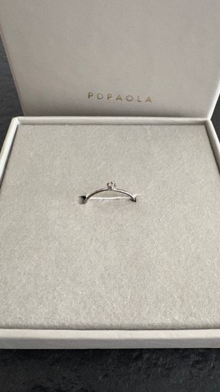 Anillo PDPAOLA Solitario Diamante Oro Blanco