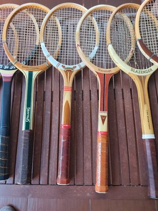 Raqueta Tenis Madera Colección decoración Vintage