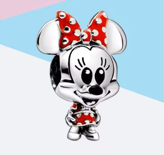 Charm Minnie Mouse Disney Plata y Rojo