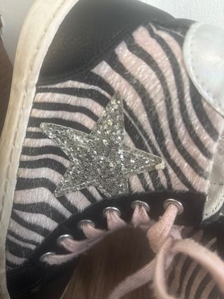 Zapatillas niña pink/silver estrella
