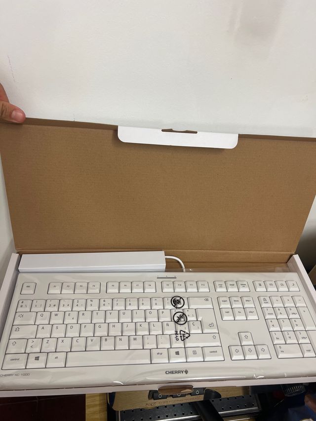 Teclado Cherry KC 1000 Beige/Blanco