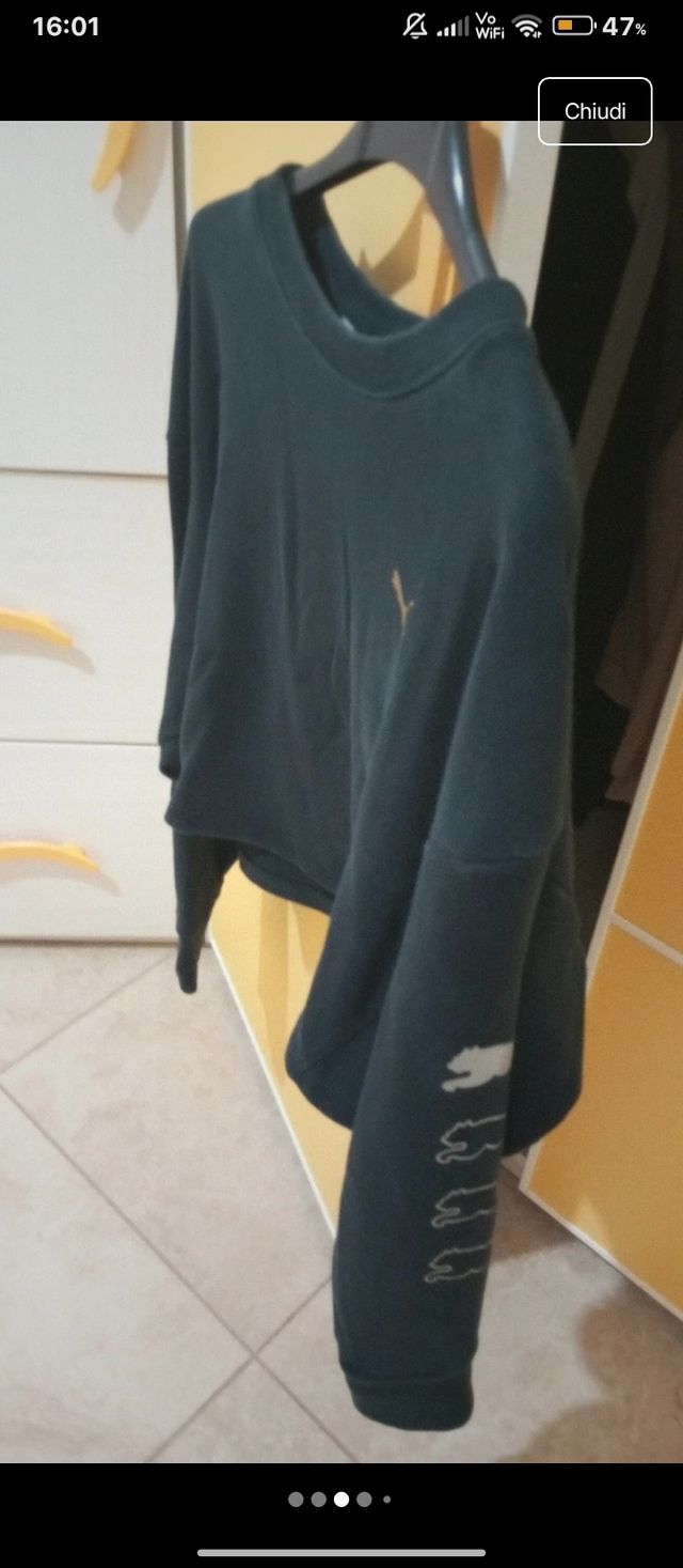 Felpa corta Puma donna nera