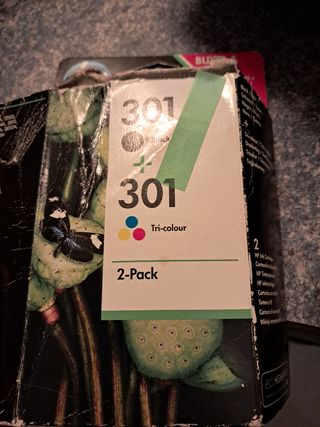 Pack 2 Tinta HP 301 Negro y Tricolor