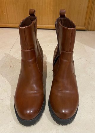 Botines marrones tacón plataforma