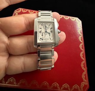 Reloj Cartier Tank Francoise Cronoflex Plata