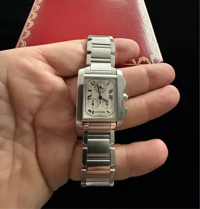 Reloj Cartier Tank Francoise Cronoflex Plata