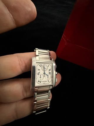 Reloj Cartier Tank Francoise Cronoflex Plata