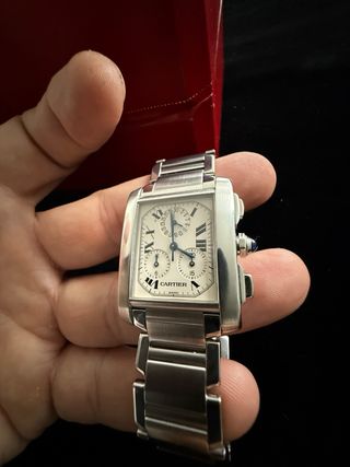 Reloj Cartier Tank Francoise Cronoflex Plata