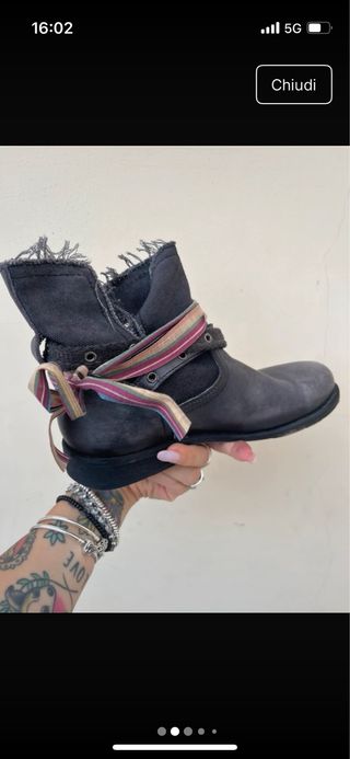 Stivaletti Felmini grigi multicolore