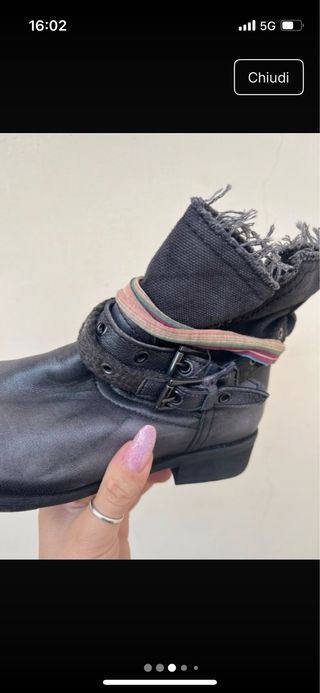 Stivaletti Felmini grigi multicolore