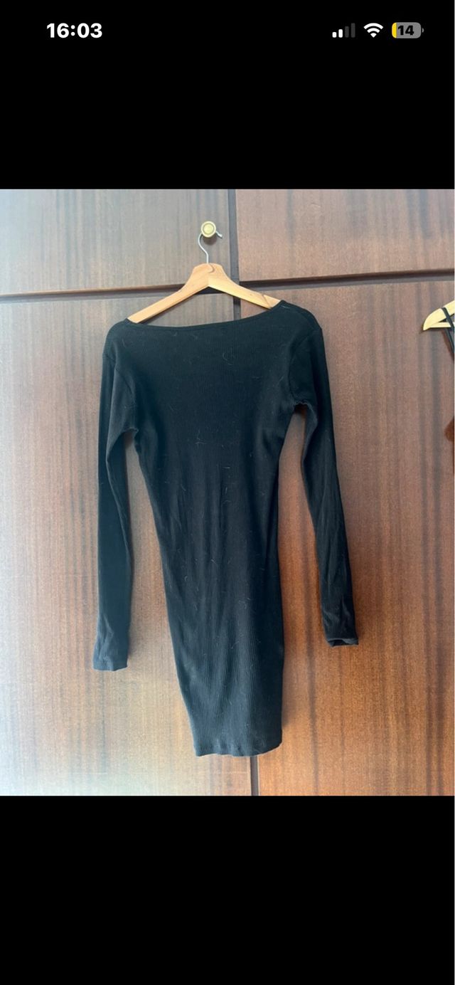 Vestido negro Inside manga larga