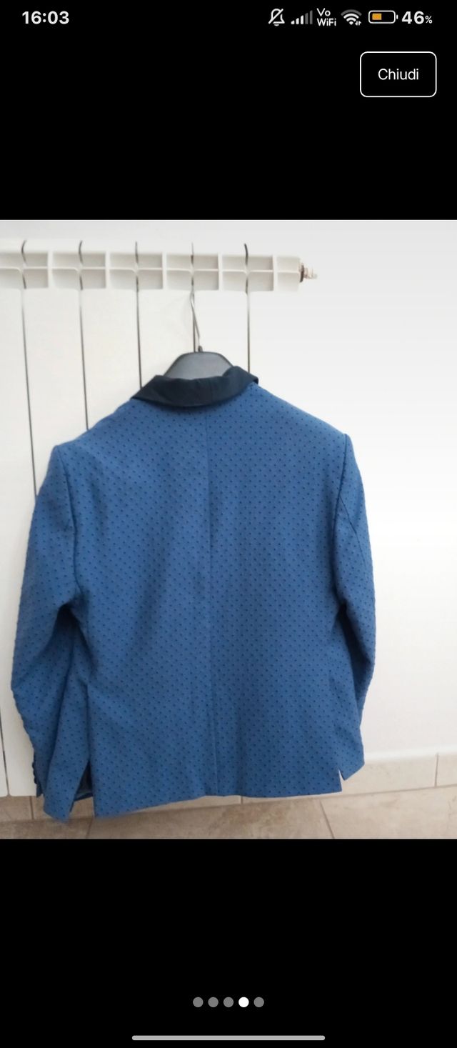 Giacca cerimonia bimbo con papillon blu