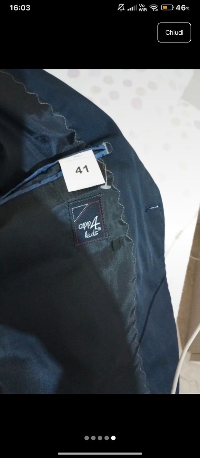 Giacca cerimonia bimbo con papillon blu