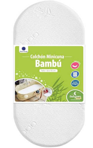 Colchón Minicuna Bambú Babysom 32x72cm