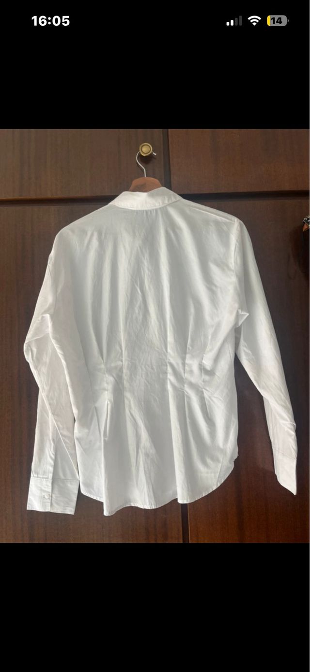 Camisa Stradivarius Blanca Talla M