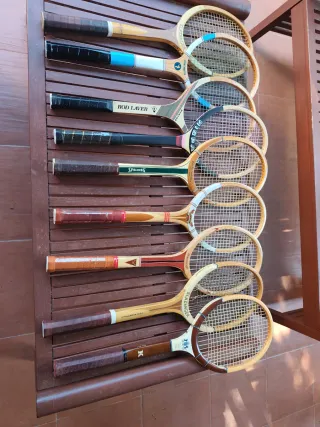 Raqueta Tenis Madera decoración Colección Vintage