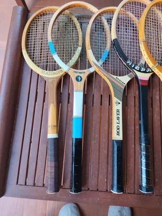 Raqueta Tenis Madera decoración Colección Vintage