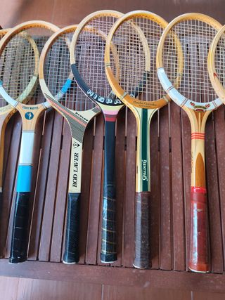 Raqueta Tenis Madera decoración Colección Vintage
