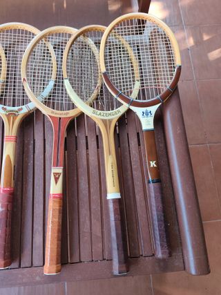 Raqueta Tenis Madera decoración Colección Vintage