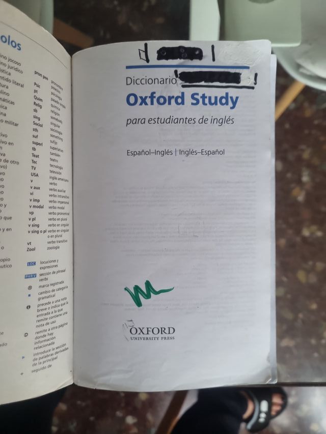 Diccionario Inglés Oxford Study