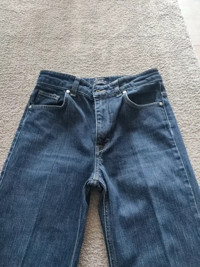 Jeans donna a zampa blu