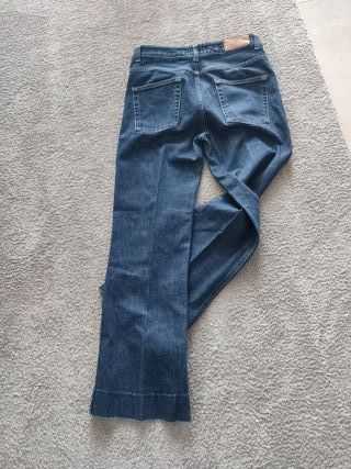 Jeans donna a zampa blu