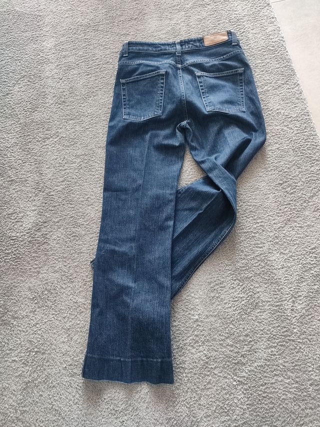 Jeans donna a zampa blu