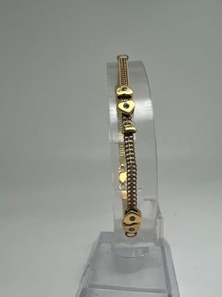 Pulsera Oro 18k Corazones 6.50gr