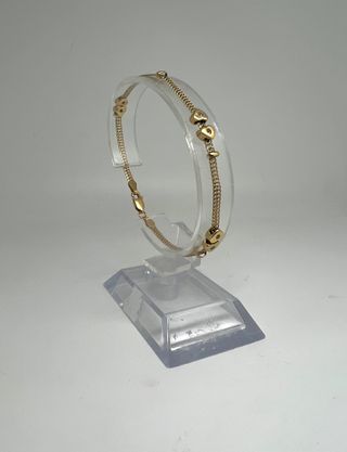 Pulsera Oro 18k Corazones 6.50gr