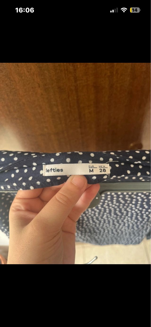 Falda Lefties lunares negra y blanca