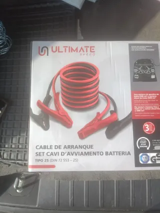 Pinzas de arranque batería coche