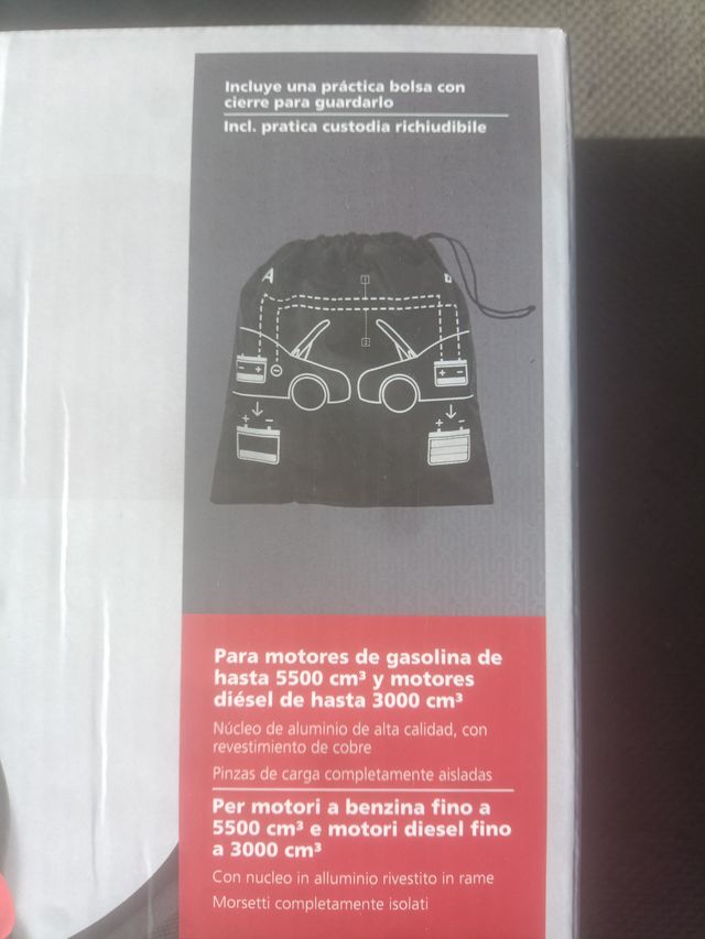 Pinzas de arranque batería coche