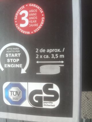 Pinzas de arranque batería coche