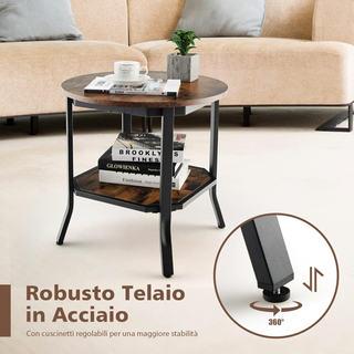 Tavolino da Soggiorno Rotondo Industriale, Tavolin