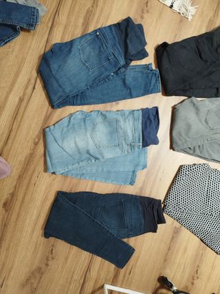 Lote pantalones premamá. 
