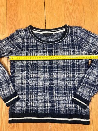 Jersey Only cuadros azul y blanco talla S
