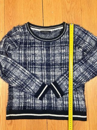 Jersey Only cuadros azul y blanco talla S