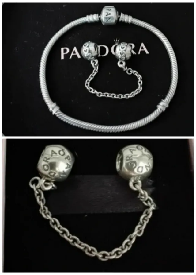 Pulsera Pandora y dos cadenas