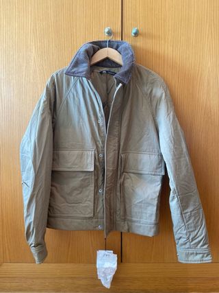 Chaqueta Zara Beige Marrón bomber talla S-38 teens