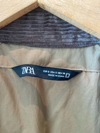 Chaqueta Zara Beige Marrón bomber talla S-38 teens