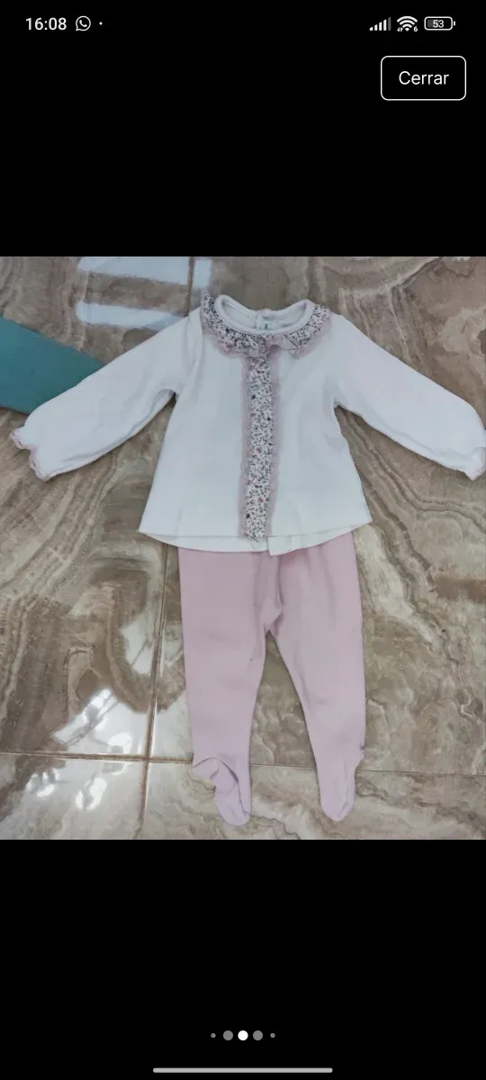 Conjunto bebé 3-6 meses manga larga