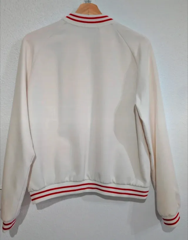 Cazadora Bomber Stradivarius Blanca Talla L