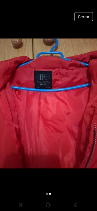 Chaqueta acolchada roja mujer