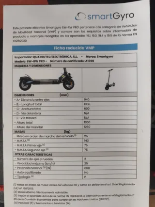 Patinete Eléctrico SmartGyro Rockway Pro