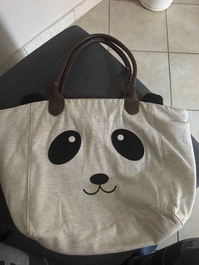 Borsa con faccina panda