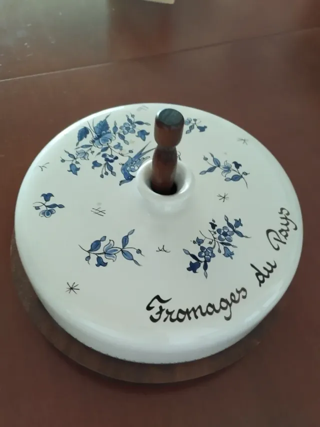 Bandeja quesos madera y cerámica