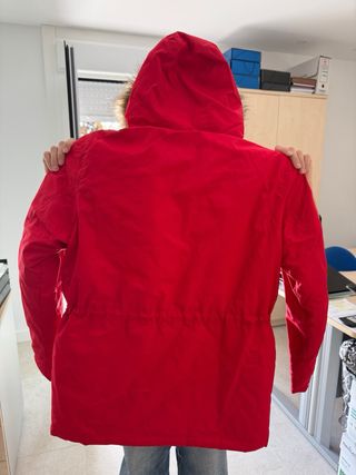 Abrigo Jack & Jones Rojo con Capucha