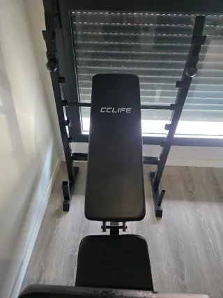 Banco de pesas y abdominales CCLIFE